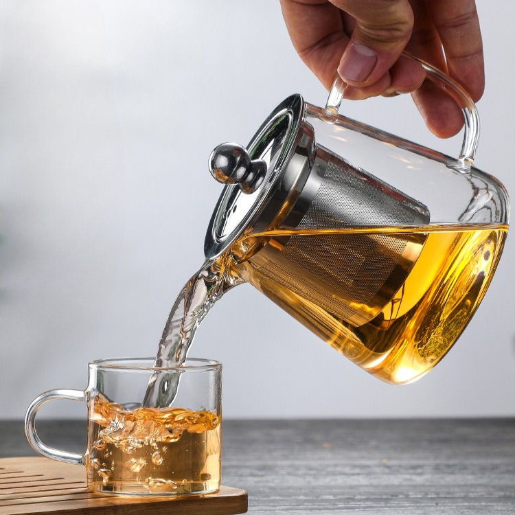 Nettle Leaf Tea - 450/1300ML 필터형 내열 유리 찻주전자, 304