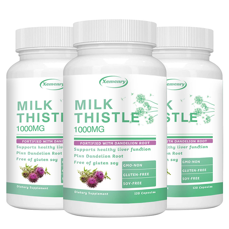 밀크시슬 캡슐 1000mg - 민들레 뿌리 함유 - 간 - Milk Thistle Silymarin 리뷰 및 가격